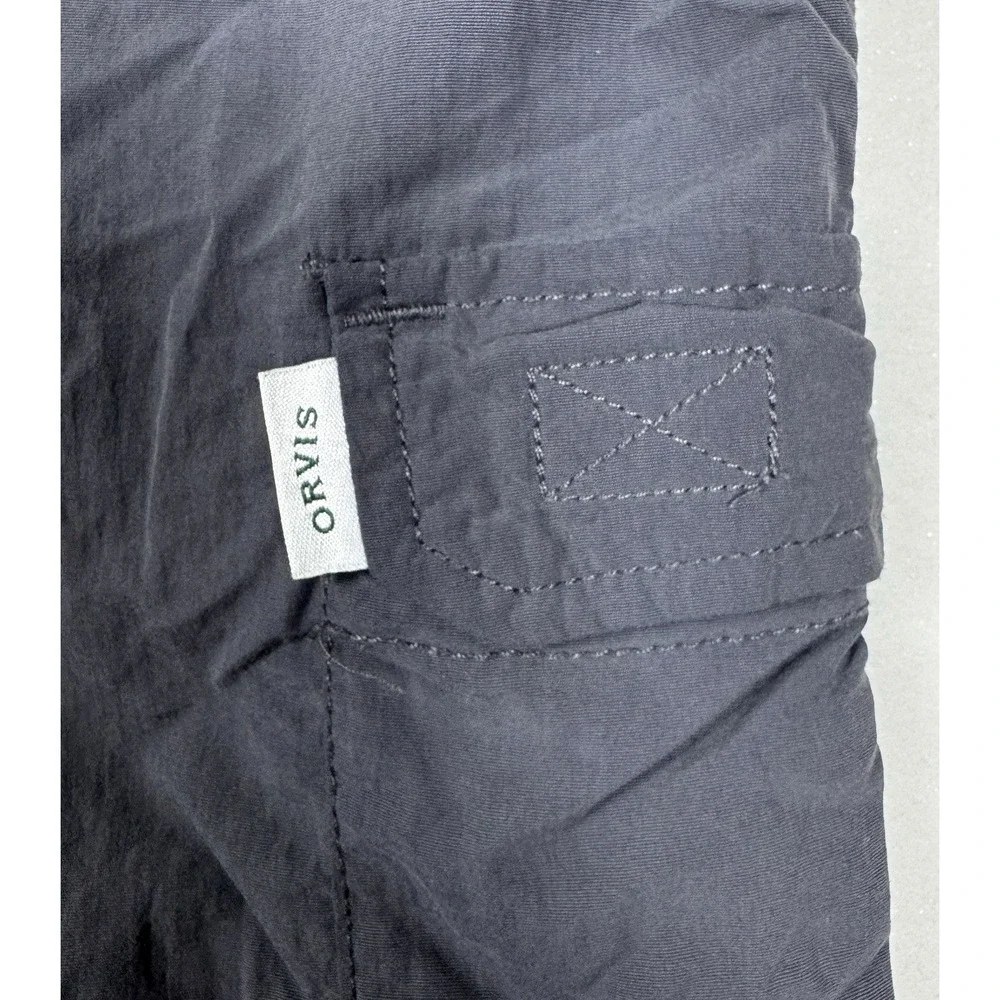 Orvis Mens 38 Gray Cargo Pockets Outdoor Hiking Shorts 100% Nylon 137013